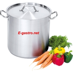 garnek wysoki z pokrywką, stalowy, Ø 240 mm, V 9 l, Stalgast 011242