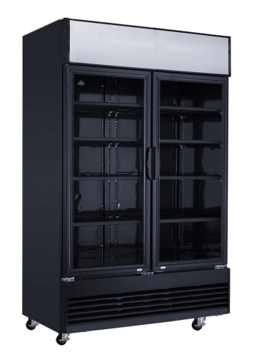 Witryna chłodnicza przeszklona czarna 1000L Szron LG 1000 BLACK