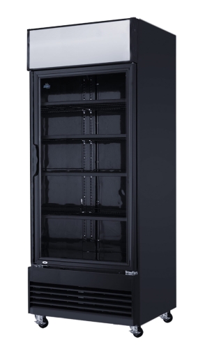 Witryna chłodnicza przeszklona czarna 660L Szron LG 660BFM BLACK
