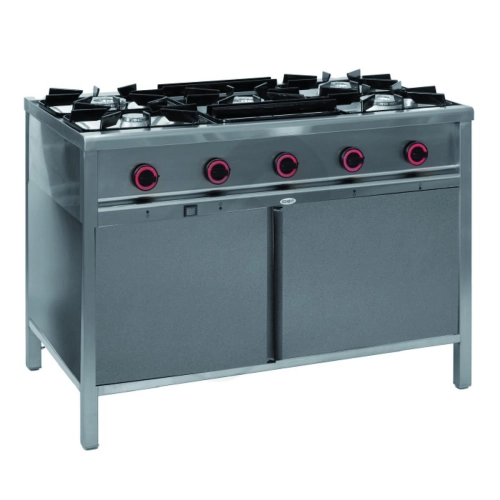 Kuchnia gazowa 5-palnikowa z szafką i pilotem 26,4 kW 1200x700x850 mm TGP-5727.IV
