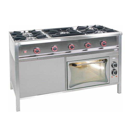  Kuchnia gazowa 5-palnikowa 26,4 kW z piekarnikiem gazowym i pilotem 1200x700x850 mm TGP 5727/PG-1