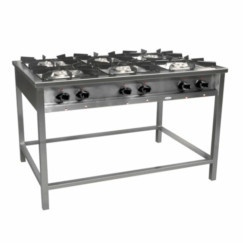 Kuchnia gazowa 6-palnikowa z pilotem 31,4kW TGP-632.II EGAZ 1300x900x850mm