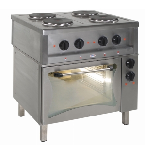 Kuchnia elektryczna 4-płytowa z piekarnikiem elektrycznym 800x700x850mm moc 15,6kW KE 47/PKE 1 EGAZ 