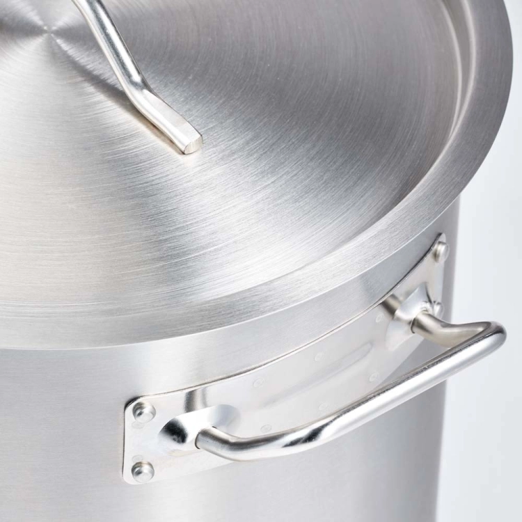 Garnek wysoki z pokrywką, stalowy, Ø 360 mm, V 36.6 l