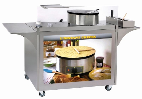 Wózek/szafka na kółkach ze stali nierdzewnej do naleśników Roller Grill MC-03