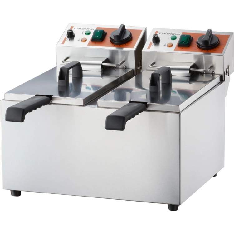 Frytownica elektryczna, 2-komorowa, Caterina, V 2x5 l, P 4 kW