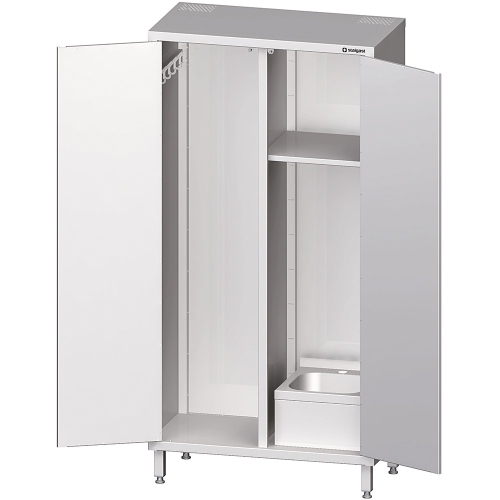 Szafa stalowa porządkowa ze zlewem 1000x500x2000 mm