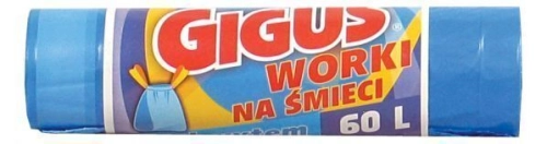Worki na śmieci Giguś z tasmą 60 l (10 sztuk) 