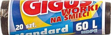 Worki na śmieci Giguś Standard 60 l (20 sztuk)