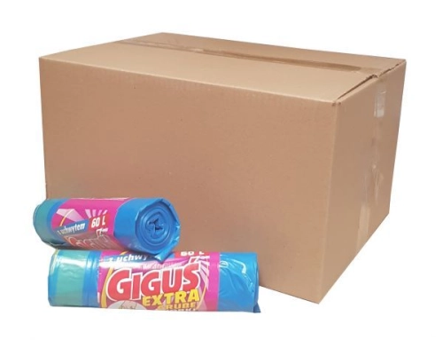 Worki na śmieci Giguś Extra Grube z taśmą 60 l (10 sztuk)