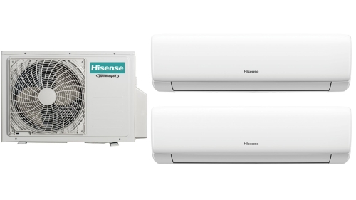 Zestaw multisplit Hisense Wings Comfort KB50XS1GG + Wings Comfort KB35MR0BG + jednostka zewnętrzna Multi 3AMW52U4RJC