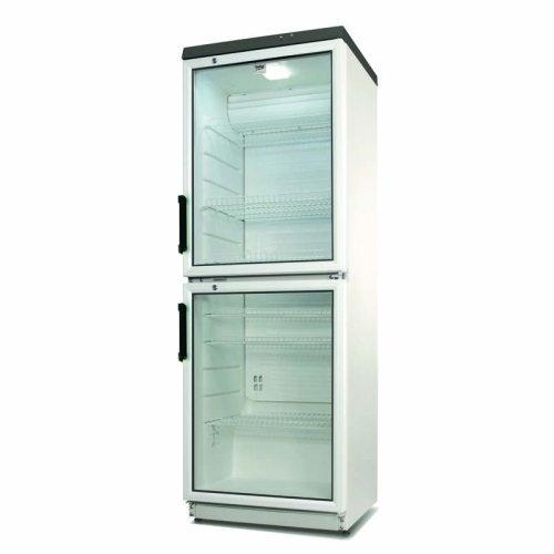 Witryna chłodnicza 350 l, 2 drzwi, biała rama drzwi ADN 230/2 BP BEKO