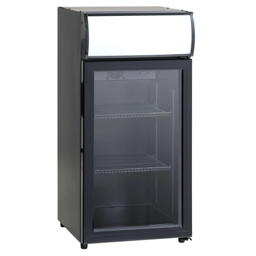 Szafa chłodnicza przeszklona SC81BE | czarna | LED | 60l