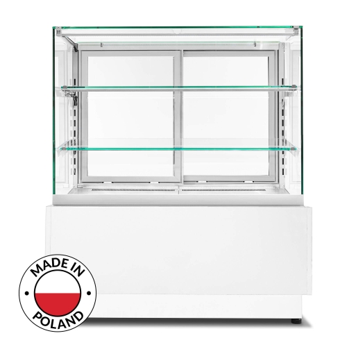 Witryna cukiernicza chłodnicza Dolce Visione Premium Breve 900 | wnętrze ze stali nierdzewnej | wersja obniżona | 900x670x1110+/-10 mm
