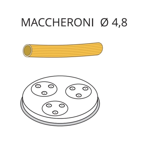 Matryca formująca do maszynki do makaronu PF25EN, PF40EN, MPF2.5N, MPF2.5NC, MPF4N, MACCHERONI - ø 4,8 mm