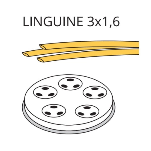 Matryca formująca do maszynki do makaronu PF80E i MPF8N LINGUINE 3 x 1.6 - 3 mm