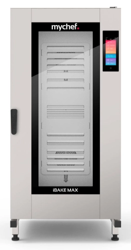 Piec konwekcyjno-parowy elektryczny | z wózkiem | piekarniczo-cukierniczy | automatyczny system myjący | 16x600x400 |  34,7 kW | 400 V | Mychef iBake MAX 16E TSC | System TSC - najwyższa stabilność temperatury