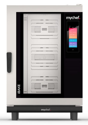 Piec konwekcyjno-parowy elektryczny | piekarniczo-cukierniczy | automatyczny system myjący | 10x600x400 |  18,9 kW | 400 V | Mychef iBake 10E TSC | System TSC - najwyższa stabilność temperatury