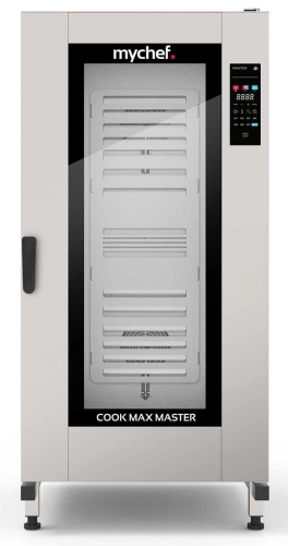 Piec konwekcyjno-parowy elektryczny | z wózkiem | automatyczny system myjący | 20xGN2/1 | 65,7 kW | 400 V | Mychef COOK MAX MASTER 202E TSC | System TSC - najwyższa stabilność temperatury