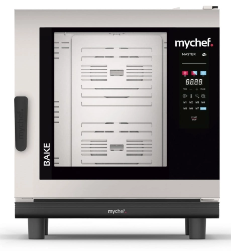 Piec konwekcyjno-parowy elektryczny | piekarniczo-cukierniczy | automatyczny system myjący | 6x600x400 |  12,6 kW | 400 V | Mychef BAKE MASTER 6E TSC | System TSC - najwyższa stabilność temperatury
