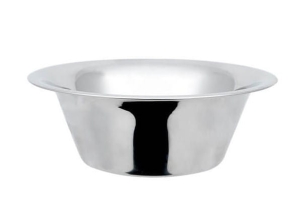 Miska kuchenna z rantem, stalowa, polerowana, Ø 340 mm, V 6,0 l 