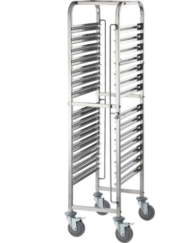 Wózek transportowy ze stali nierdzewnej, 16x 400x600 mm