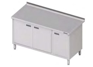 Stół przyścienny z szafką drzwi skrzydłowe prawe STALGAST