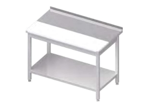 Stół przyścienny z płytą polietylenową i półką spawany STALGAST 