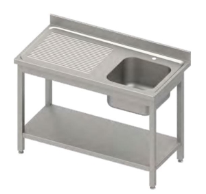 Stół ze zlewem 1-komorowym  z półką prawy STALGAST