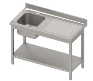Stół ze zlewem 1-komorowym  z półką lewy STALGAST 