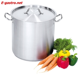 garnek wysoki z pokrywką, stalowy, Ø 160 mm, V 2.5 l Stalgast 011162