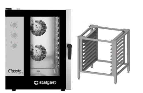 Zestaw Piec konwekcyjno-parowy 11xGN1/1 manualny ClassicCook 10,2 kW/400V + podstawa