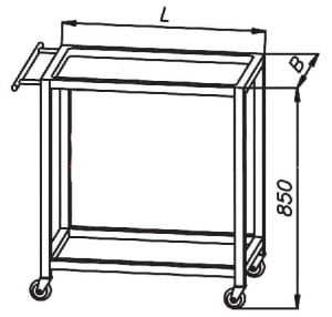 Wózek kelnerski SPAWANY 2-półkowy E4010 EGAZ