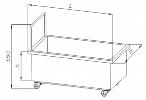 Basen-wanna jezdna, komora 400mm E2840/4 EGAZ