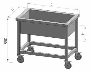 Basen 1-komorowy jezdny, komora 400mm (wersja Eko) firmy E2830/4