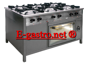 Kuchnia gazowa 6-palnikowa z piekarnikiem gazowym TG 900 EGAZ (1330x900x850mm)
