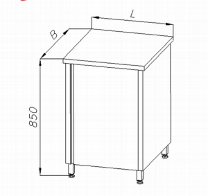 Stół - szafka z drzwiami otwieranymi E1060 EGAZ