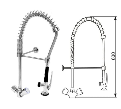 Bateria stojąca ze spryskiwaczem  MINI 01