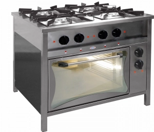 Kuchnia gazowa 4-palnikowa 700 z piekarnikiem elektrycznym 400V TGM 4720 PKE-3 (19,9kW) EGAZ