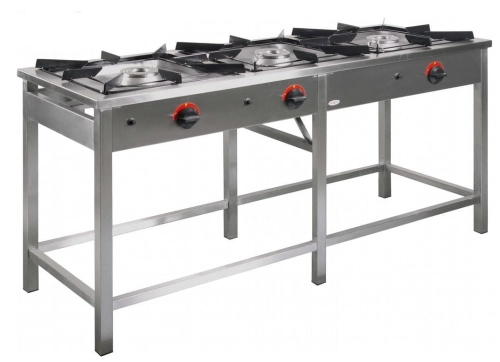 Taboret (trzon) gazowy 3-palnikowy 18,0kW TG 319.II firmy EGAZ 1690x600x850mm