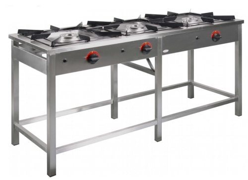 Taboret (trzon) gazowy 3-palnikowy 19,5kW TG 322.II firmy EGAZ 1690x600x850mm