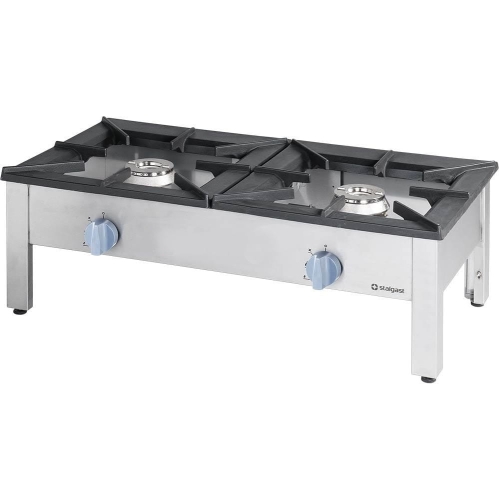 Taboret gazowy 2-palnikowy 2 x 9,0kW G20 (ziemny) Stalgast