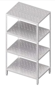 Regal magazynowy półki perforowane skręcany Stalgast