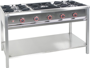 Kuchnia gazowa 5-palnikowa z półką 26,4 kW TGP 5727.III EGAZ 1200x700x850mm 