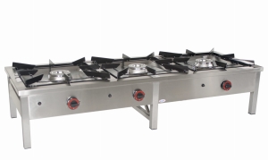 Taboret gazowy 3-palnikowy 24,0kW z palnikiem zapalającym TGP 330.I firmy EGAZ 1690x600x350mm