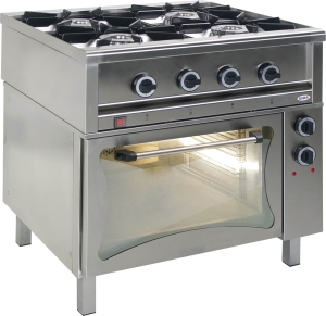 Kuchnia gazowa 4-palnikowa (P) 700 z piekarnikiem elektrycznym 230V TGMP 4725 PKE-1 (27,1kW) EGAZ