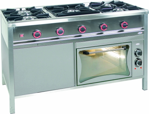Kuchnia gazowa 5-palnikowa z piekarnikiem elektrycznym 230V TG 5725 PKE-1 (28,5kW) EGAZ
