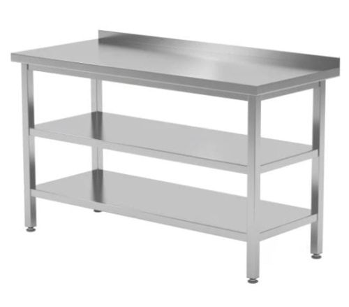 Stół roboczy nierdzewny z dwiema półkami E1046 EGAZ