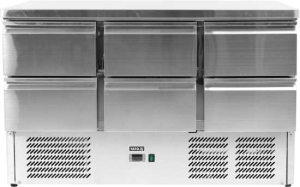STÓŁ CHŁODNICZY Z 6 SZUFLADAMI LINIA 700 YATO YG-05281
