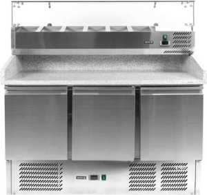 STÓŁ CHŁODNICZY 3-DRZWIOWY Z NADSTAWKĄ I BLATEM GRANITOWYM YATO YG-05305